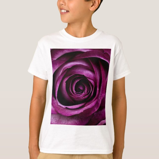 Camiseta Flor Rosa púrpura (Frente)