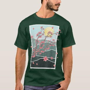 Camiseta Flor rosa-rosa japonês Sakura Flor japonês Flor