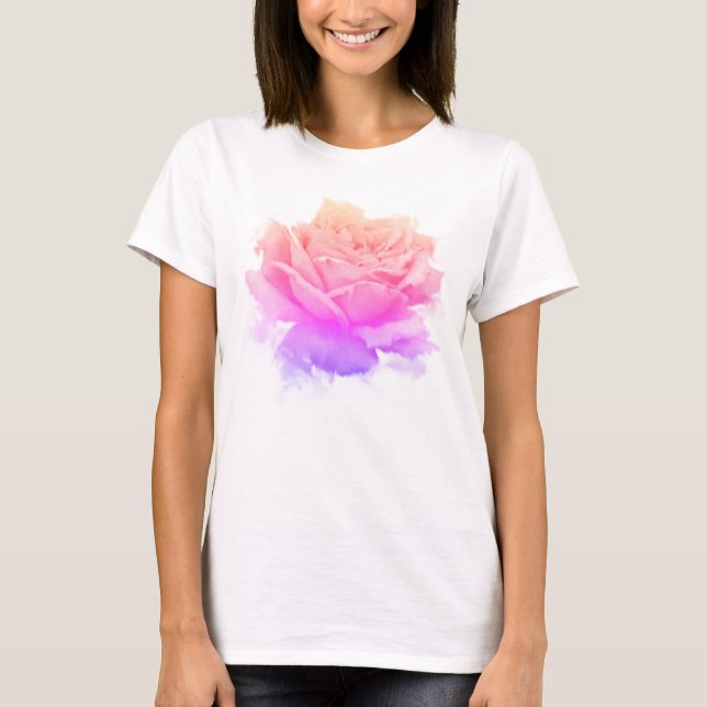 Camiseta Flor Rosa Rosa Rosa Rosa Rosa Rosa Rosa Rosa Rosa (Frente)