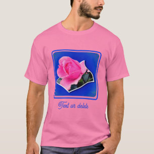 Camiseta Flor Rosa Rosebud Fora Dos Limites Personalizados
