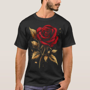 Camiseta Flor Rosa Vermelha Botânico Jardim Jardinagem Flor