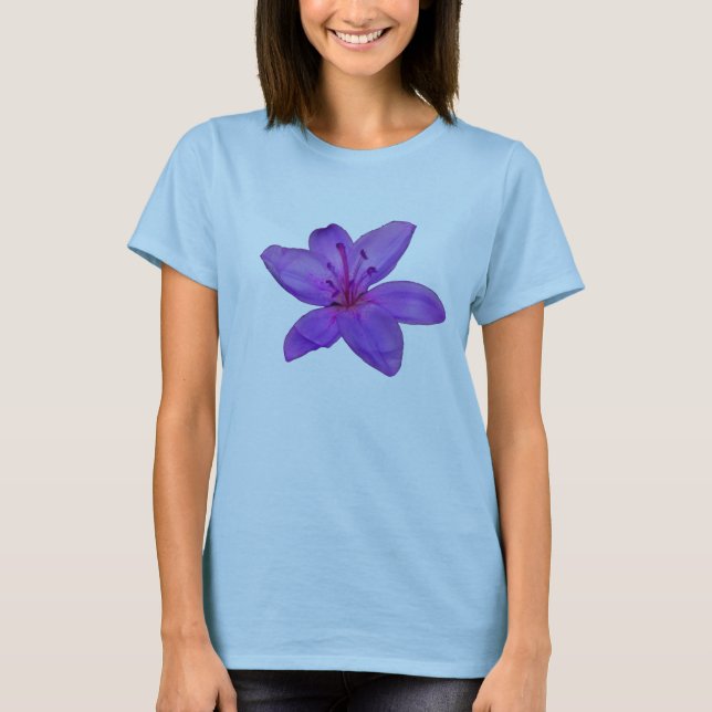 Camiseta Flor roxa (Frente)
