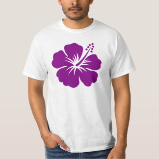 Camiseta Flor roxa do hibiscus aloha