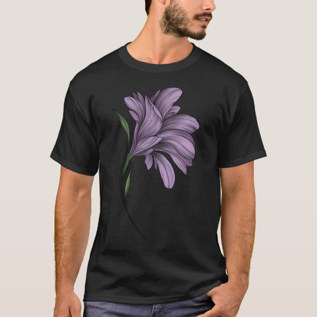 Camiseta Flor Roxo (Frente)