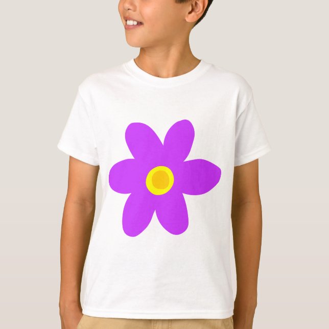 Camiseta Flor Roxo Grande (Frente)