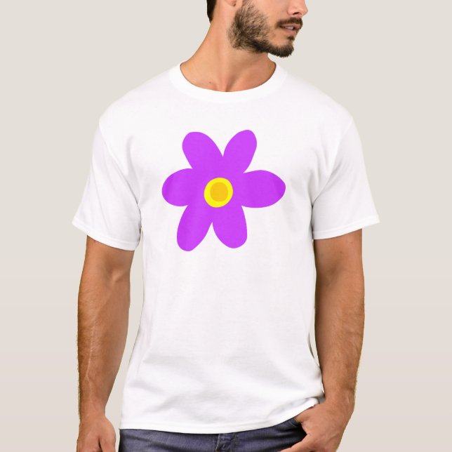 Camiseta Flor Roxo Grande (Frente)