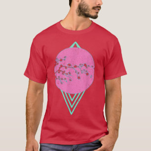 Camiseta Flor Sakura no Japão 80s da Synthwave Cherry