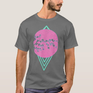 Camiseta Flor Sakura no Japão 80s da Synthwave Cherry