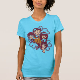 Camiseta Flor Scooby-Doo de Paisely e o grupo