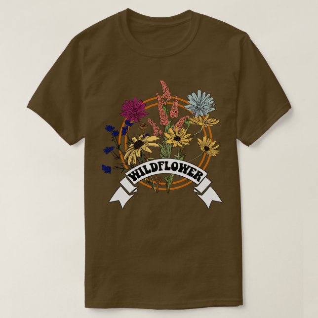 Camiseta Flor selvagem (Frente do Design)