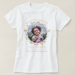 Camiseta Flor Silvestre Em Memória Amorosa Memorial Foto Fu