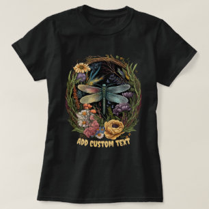 Camiseta Flor silvestre Floral, Dragonfly Amantes