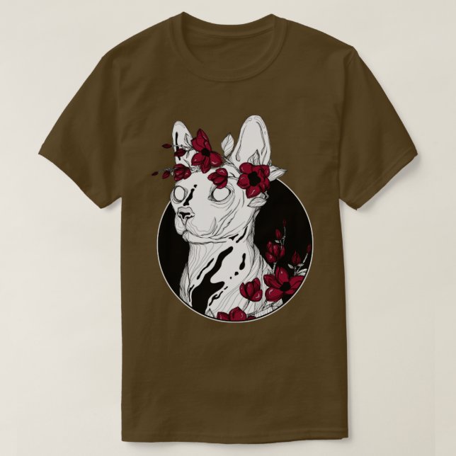 Camiseta Flor Sphynx (Frente do Design)