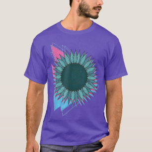 Camiseta Flor Sunsher Flor Flor Sintomática Vaporwave
