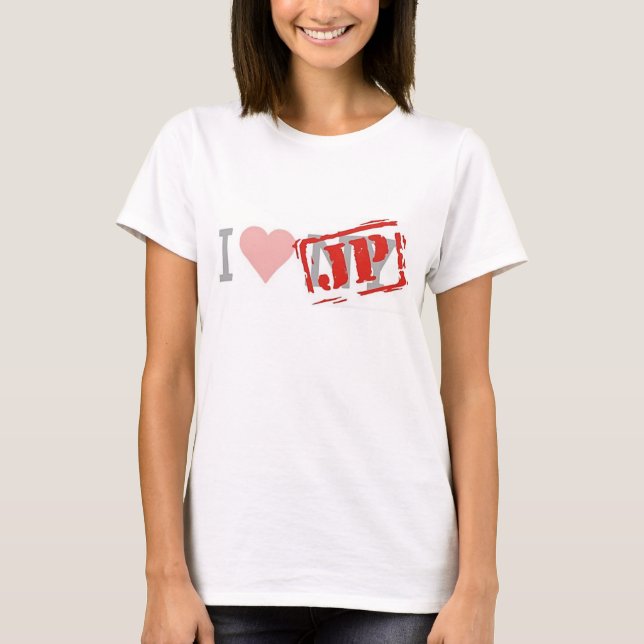 Camiseta Flor tee "eu amo JP NY" música caseira dj edm deej (Frente)