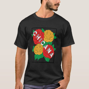 Camiseta Flor Tradicional de Patrimônio Chicana