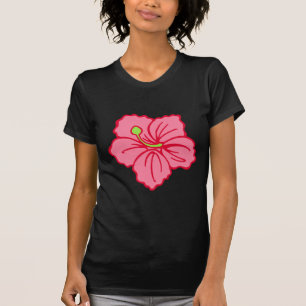 Camiseta Flor Tropical Rosa do Havaí