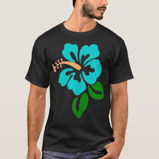 Camiseta Flor Turquoise Hibiscus