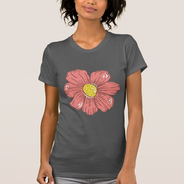 Camiseta Flor vermelha (Frente)
