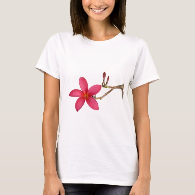 Camiseta Flor vermelha do Frangipani (Frente)