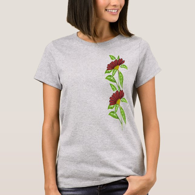 Camiseta Flor Vermelho (Frente)