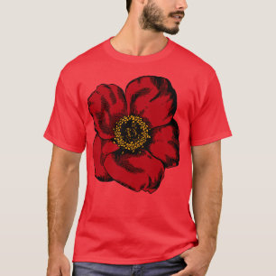 Camiseta Flor Vermelho