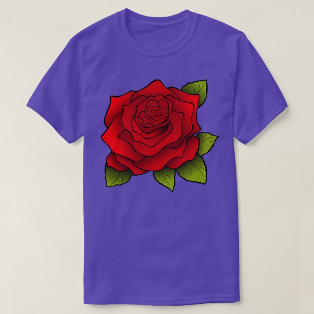 Camiseta Flor Vermelho (Frente do Design)