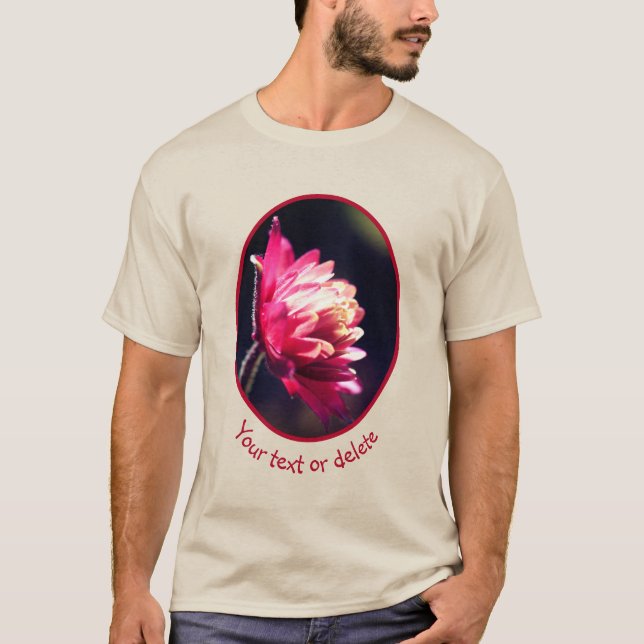 Camiseta Flor Vermelho À Luz Do Sol Personalizado (Frente)