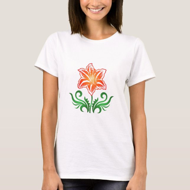 Camiseta Flor vetorial: (Frente)