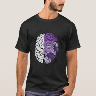 Camiseta Flor Violeta do Cérebro Conscientização da Epileps