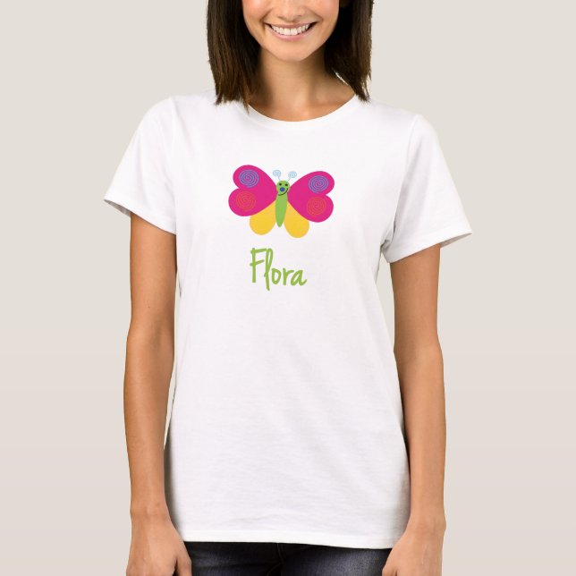 Camiseta Flora a borboleta (Frente)
