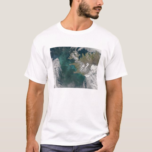 Camiseta Floração de fitoplâncton no Atlântico Norte (Frente)