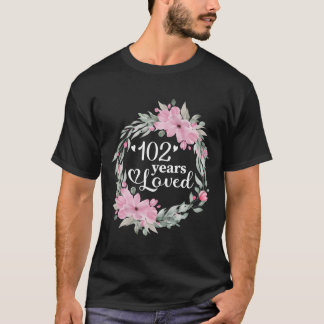 Camiseta Floral 102 Aniversário 102º