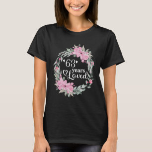 Camiseta Floral 63 Anos De Idade Homens Presentes Mulheres