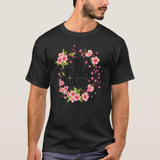 Camiseta Floral 99 Years Old 99th Birthday Women 99 Years L (Frente)