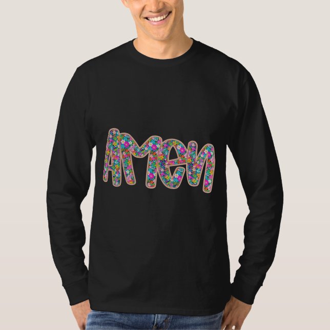 Camiseta Floral Amen (Frente)
