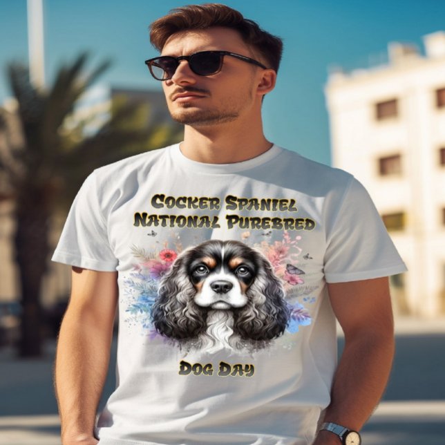 Camiseta Floral American Cocker Spaniel (Criador carregado)