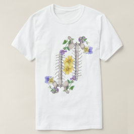 Camiseta Floral Anatomy - Vertebrae, Hip Bone