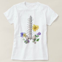 Camiseta Floral Anatomy - Vertebrae, Hip Bone