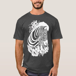 Camiseta Floral Animal Gift Zoo Africa Safari Zebra