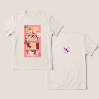 Camiseta Floral Anime Pastel