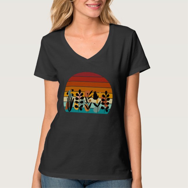 Camiseta Floral Art At Sunset Boho Wildflowers Wildflower (Frente)