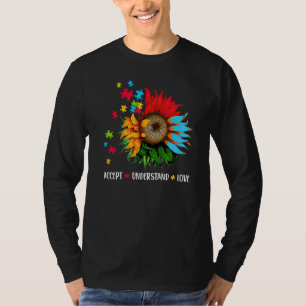 Camiseta Floral Autismo Sensibilização Flor Para Mulheres M
