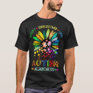 Camiseta Floral Autismo Sensibilização Frota Para Mulheres