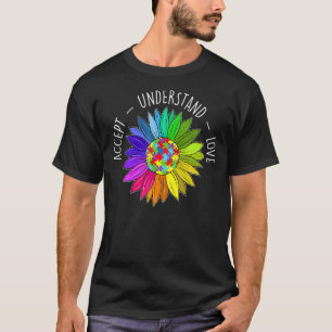 Camiseta Floral Autismo Sensibilização Frota Para Mulheres
