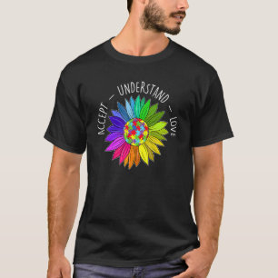 Camiseta Floral Autismo Sensibilização Frota Para Mulheres