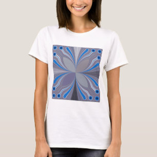 Camiseta Floral Azul