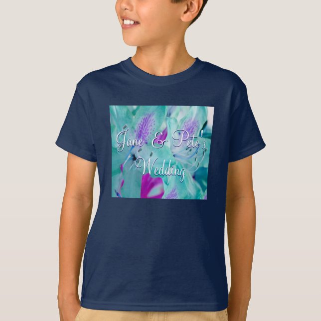 Camiseta Floral Azul (Frente)