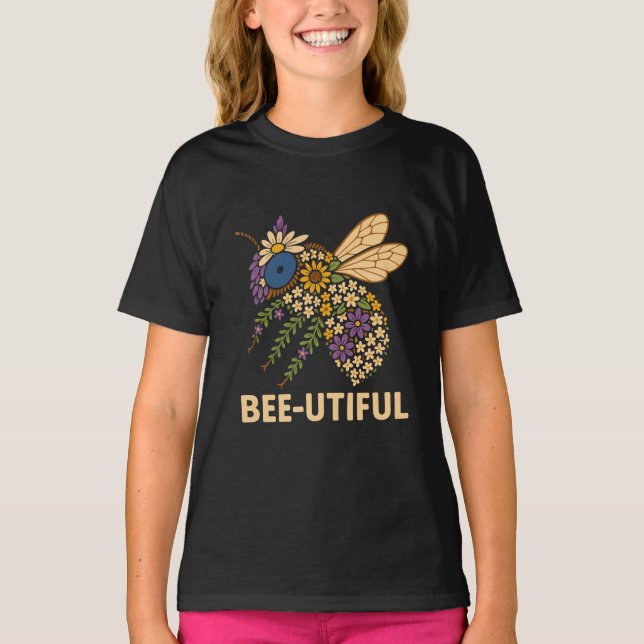 Camiseta Floral Bee Fusion Bee-Uely (Frente)