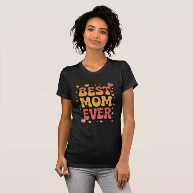 Camiseta Floral Boho Melhor Mamãe de Todos os Temp (Frente Completa)